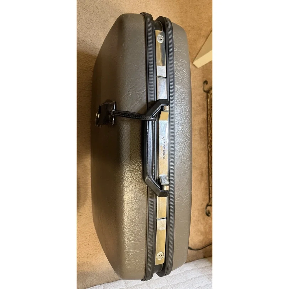Vintage Samsonite Seminy II Hard Shell Suitcase Gray Gray  Unisex - No Keys
